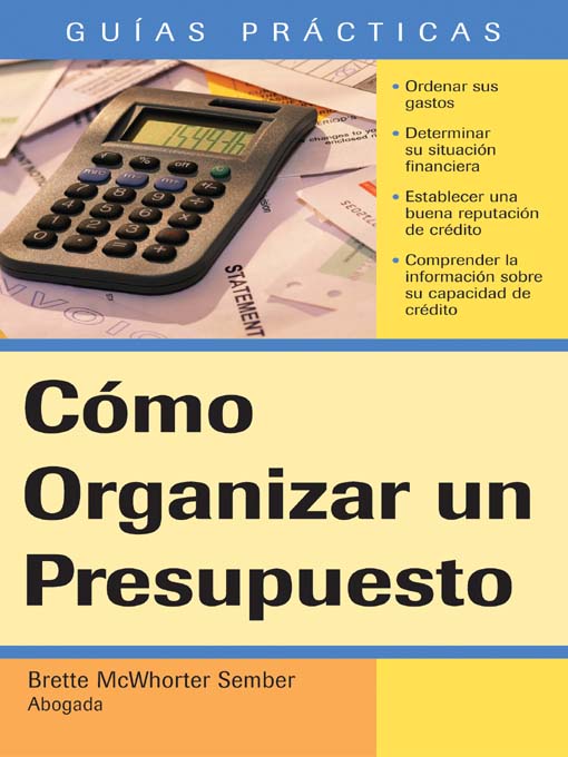 Title details for Cómo Organizar un Presupuesto by Brette McWhorter Sember - Available